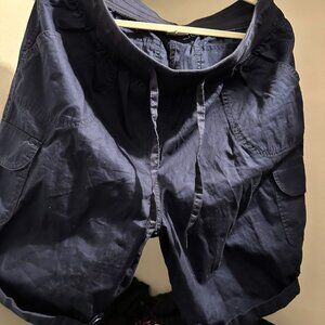 Women Within size 16W Navy Cargo Shorts!